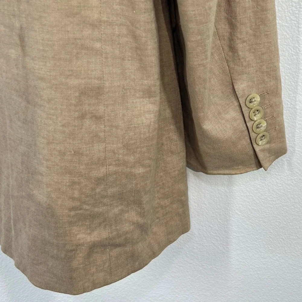 VTG. Banana Republic Men's 46L Beige Linen Blend 3-Button Blazer Jacket  Italy